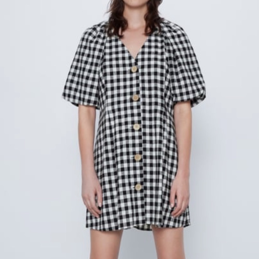 Zara Checkered Mini Dress